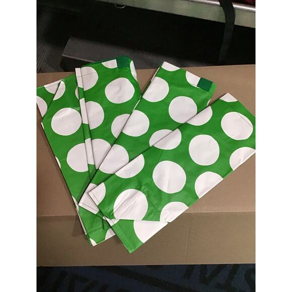 Ikea totes SÄCKKÄRRA Shopping bag, white/green, 7x17 ¾x17 ¾ "/10 gallon lot of 4 - Picture 7 of 8